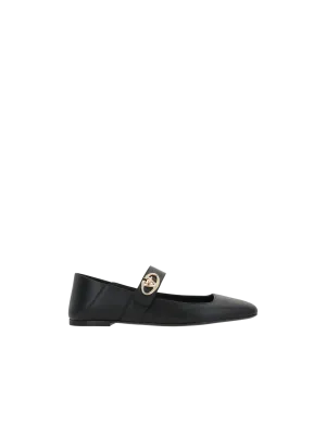 VLogo Locker Leather Mary-Jane Flats