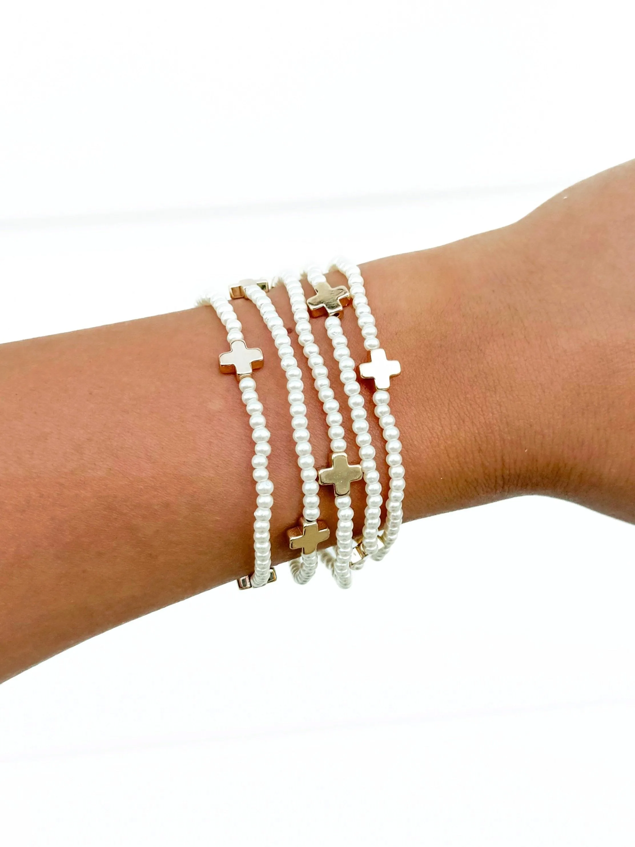 Wishful Thinking Metal Cross Bracelet Set