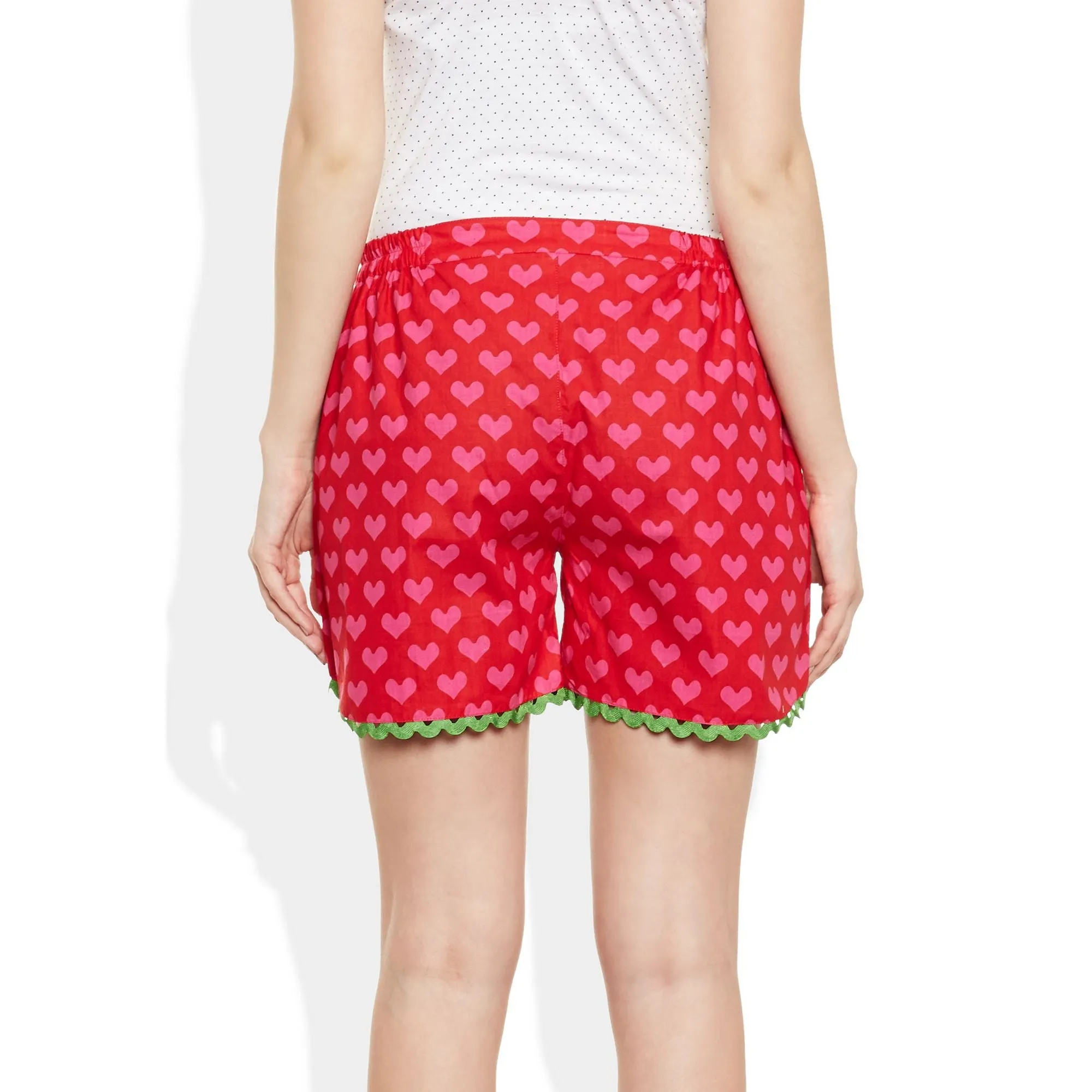 Womens Cotton Printed Beach Shorts Summer Pants Indian X- Large Size,W-CSRTXL-2824