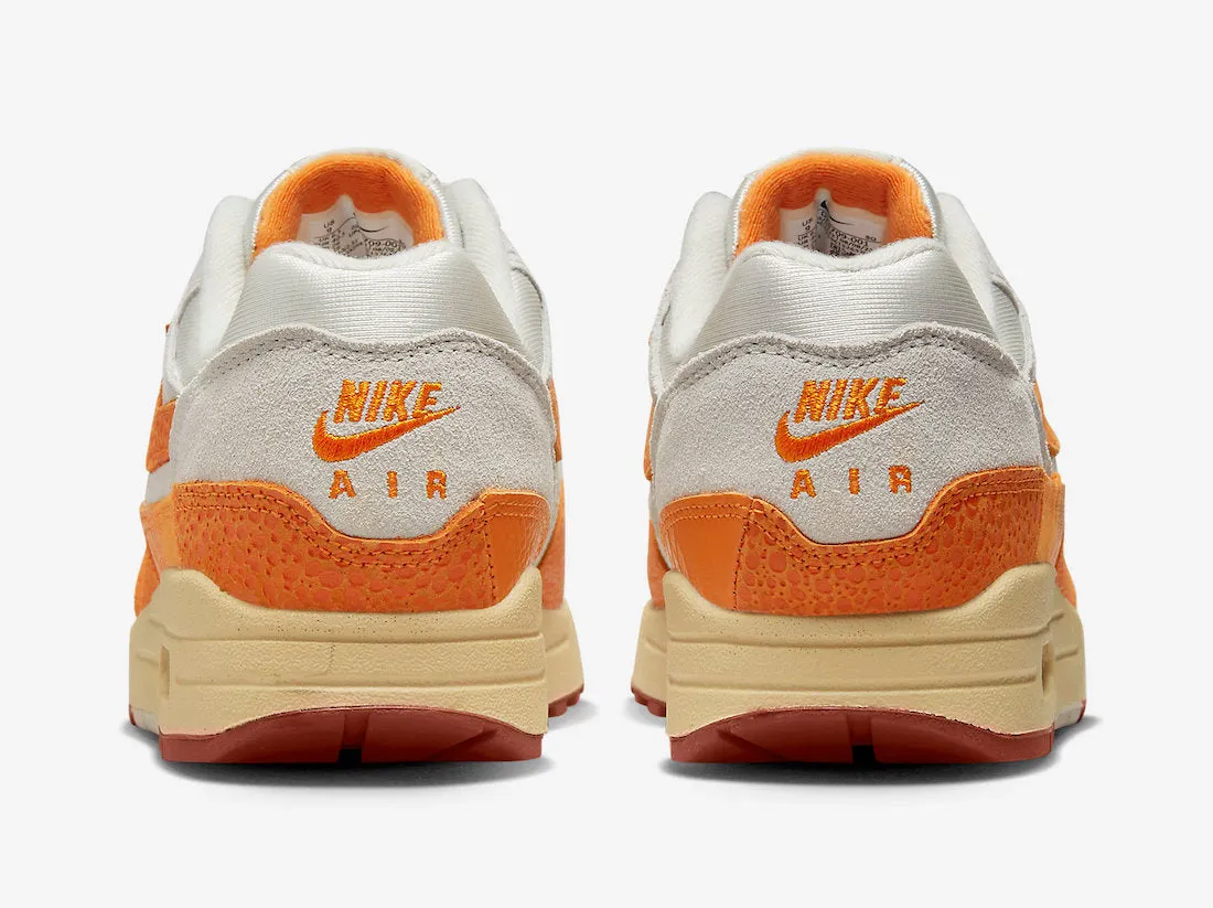 Women's Nike Air Max 1 Light Bone Magma Orange DZ4709-001