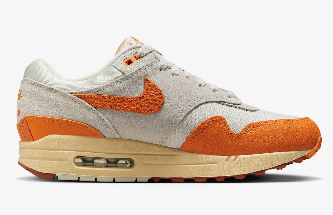 Women's Nike Air Max 1 Light Bone Magma Orange DZ4709-001