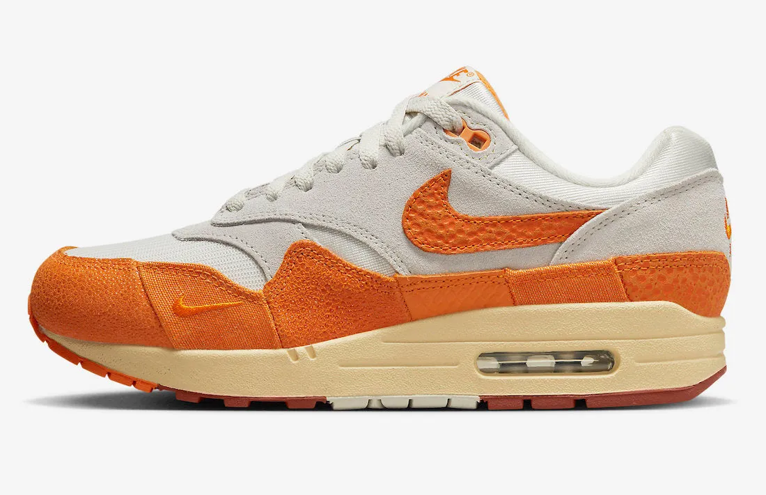 Women's Nike Air Max 1 Light Bone Magma Orange DZ4709-001