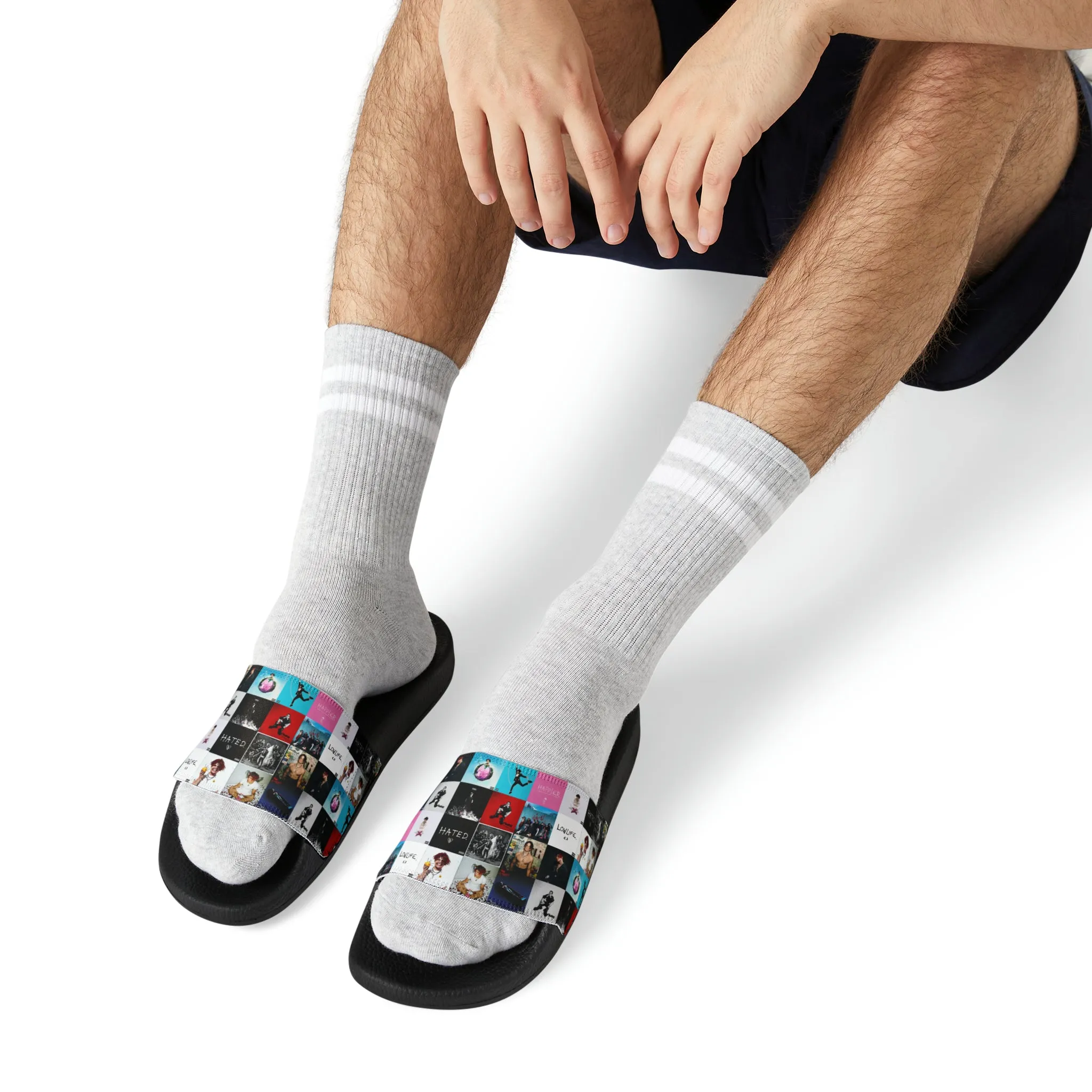 YUNGBLUD Album Cover Art Collage Men's Slide Sandals