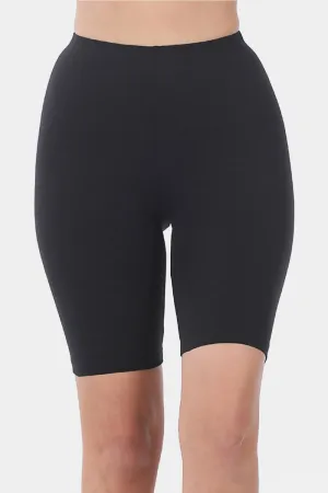 Zenana High Waist Biker Shorts - Black